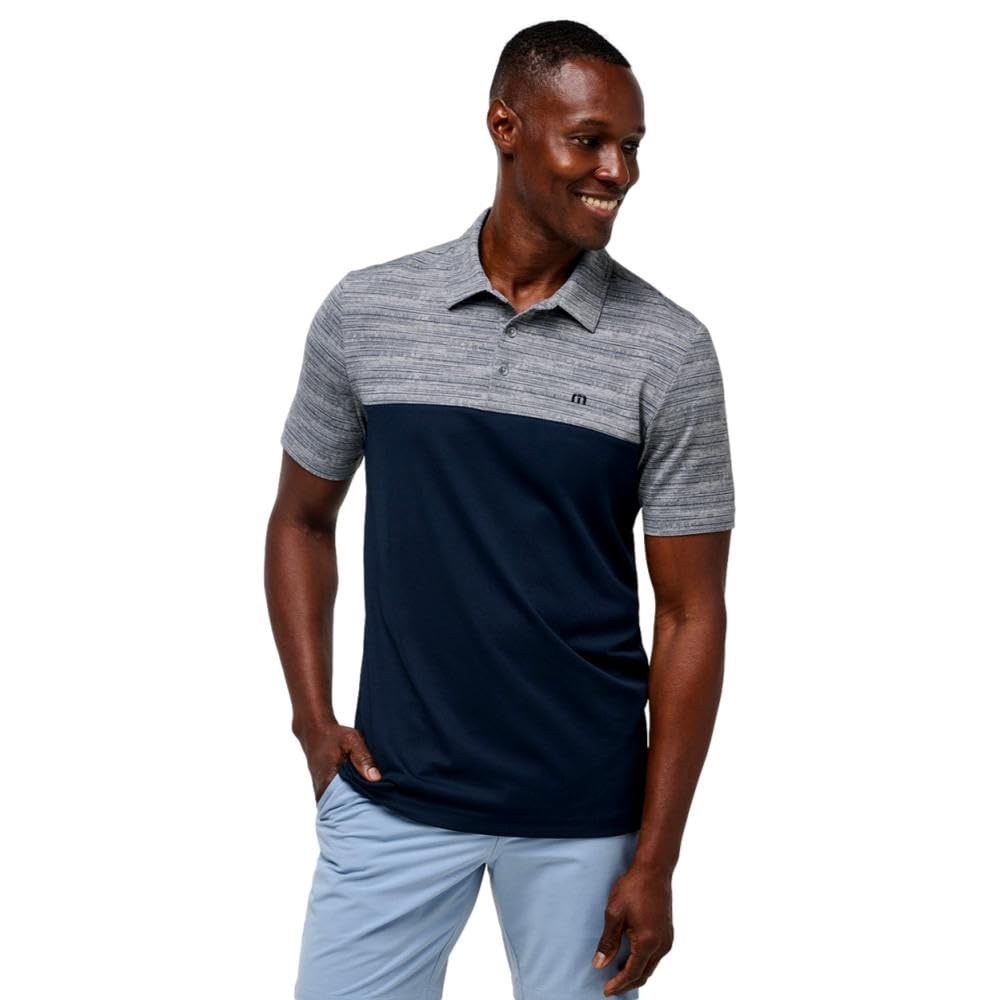 TravisMathew “Rocky Beach” Golf Two Tone Polo – Men’s Size Large